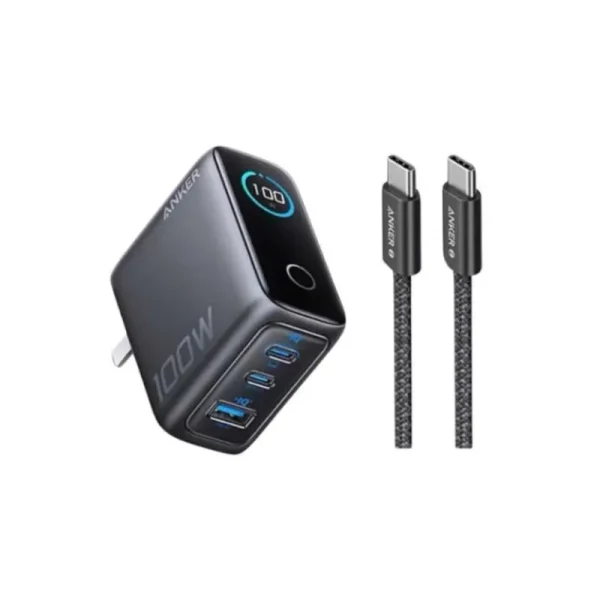 Anker B121B GaN 3-Port Fast Charger With Cable - 100W