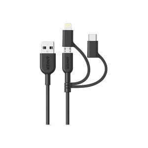 Anker PowerLine II 3-in-1 Cable 3ft (Black)