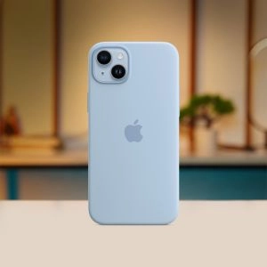 Apple Silicone Case with MagSafe for iPhone 14 Plus (Sky Blue)