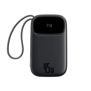Baseus Qpow 3 45W Digital Display Fast Charging Power Bank with Dual Cable (20000mAh)
