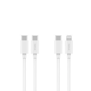 Nokia P8100 Combo USB-C & Lightning Data Cable 1M (White)