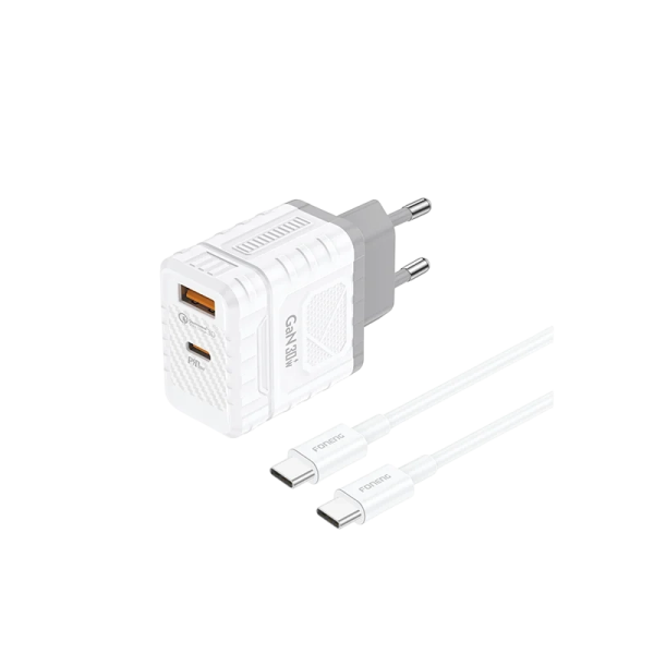 FONENG EU61 30W A+C 2-Port GaN Charger With Type-C to Type-C Cable
